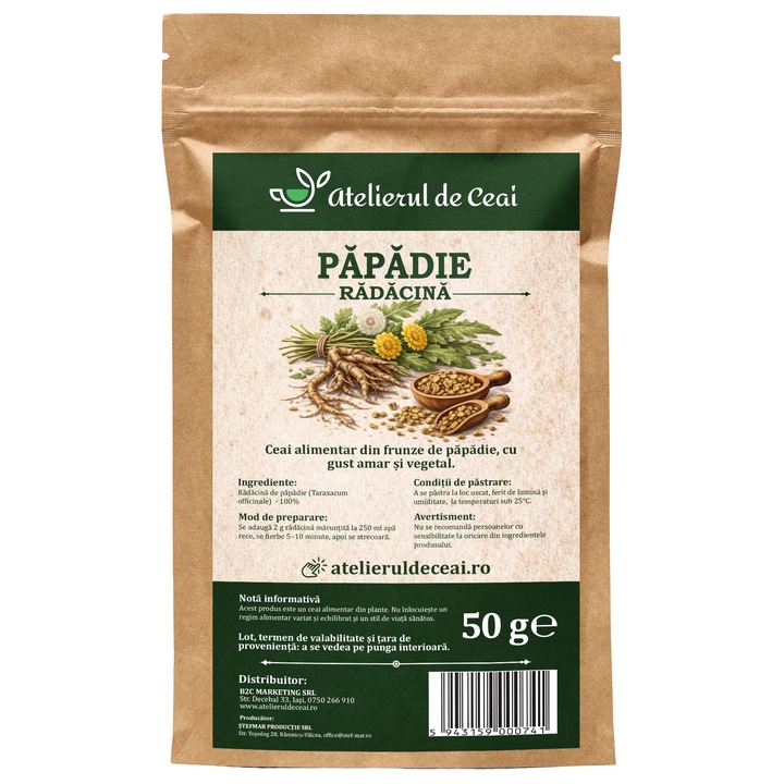 Ceai de radacina de papadie Atelierul de Ceai, 50 g