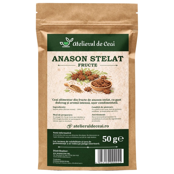 Ceai de fructe de anason stelat Atelierul de Ceai, 50 g