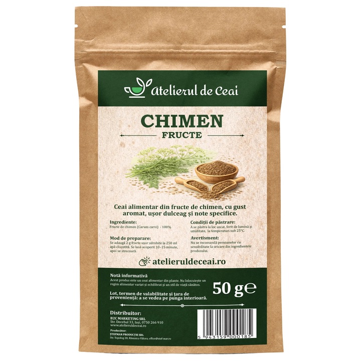 Ceai de fructe de chimen Atelierul de Ceai, 50 g