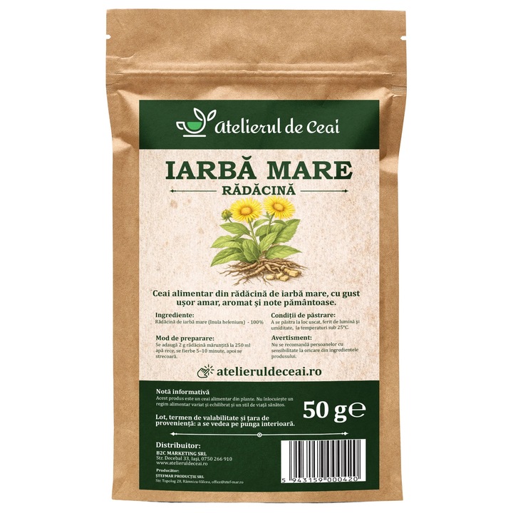 Ceai de radacina de iarba mare Atelierul de Ceai, 50 g