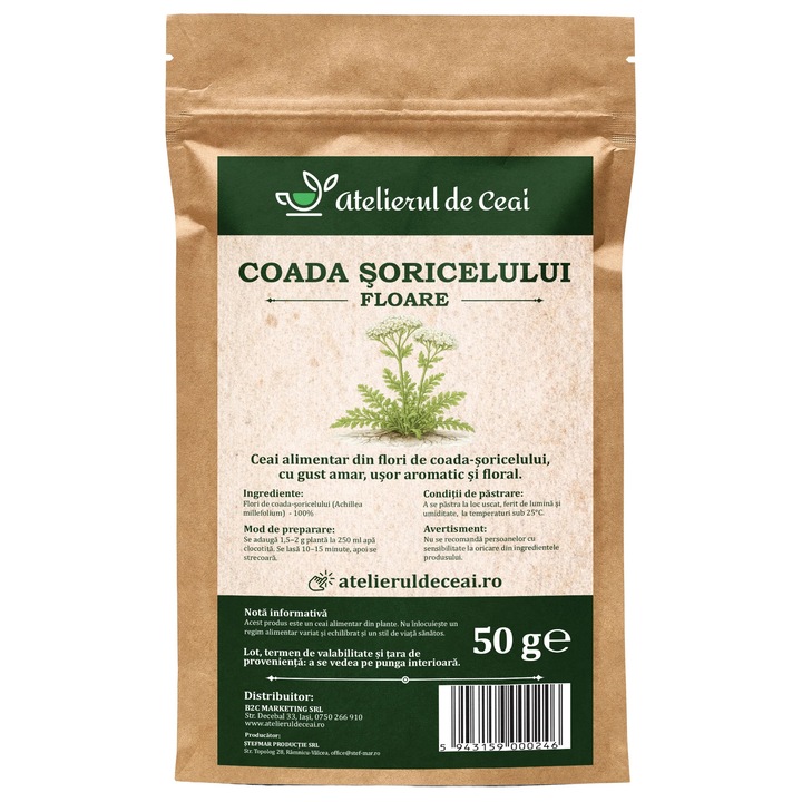 Ceai de flori de coada-soricelului Atelierul de Ceai, 50 g