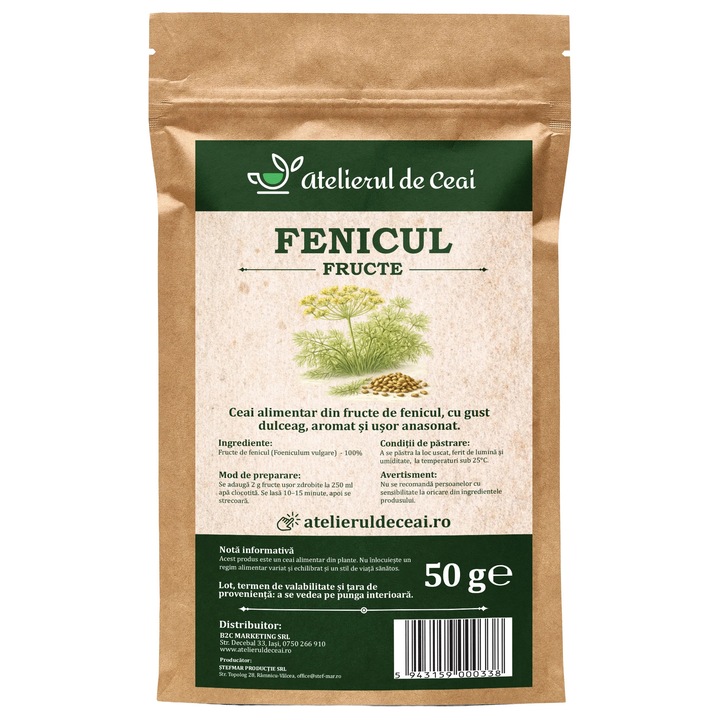 Ceai de fructe de fenicul Atelierul de Ceai, 50 g