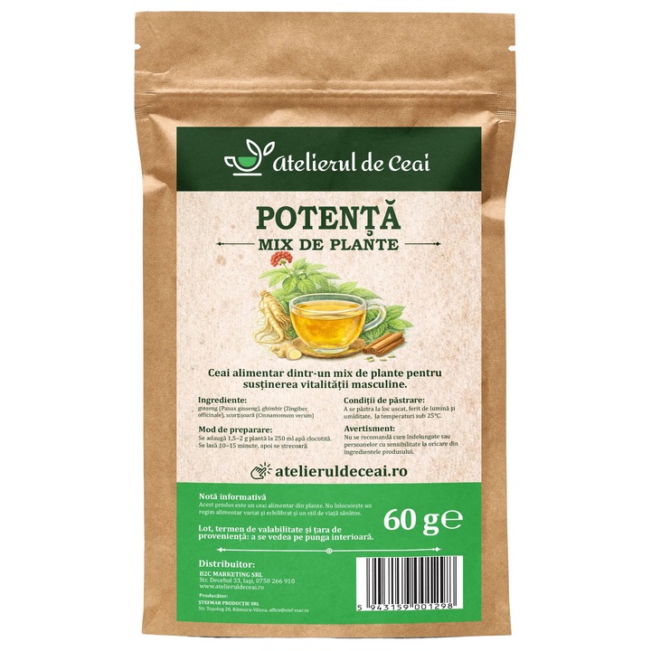 Ceai contra Impotentei Atelierul de Ceai, 60 g
