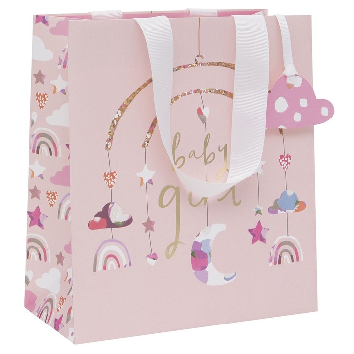 Punga de cadou - Baby Gir Medium, Cu model, x cm