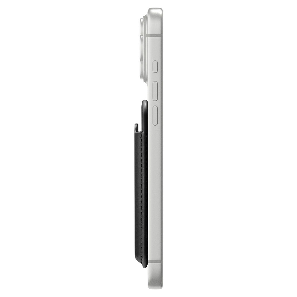 Portofel Spigen Valentinus Wallet MagFit, 5 carduri, Compatibil MagSafe, Piele ecologica, Calitate premium, Negru