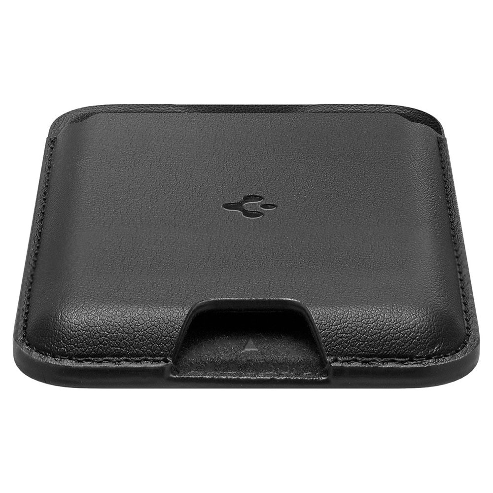 Portofel Spigen Valentinus Wallet MagFit, 5 carduri, Compatibil MagSafe, Piele ecologica, Calitate premium, Negru