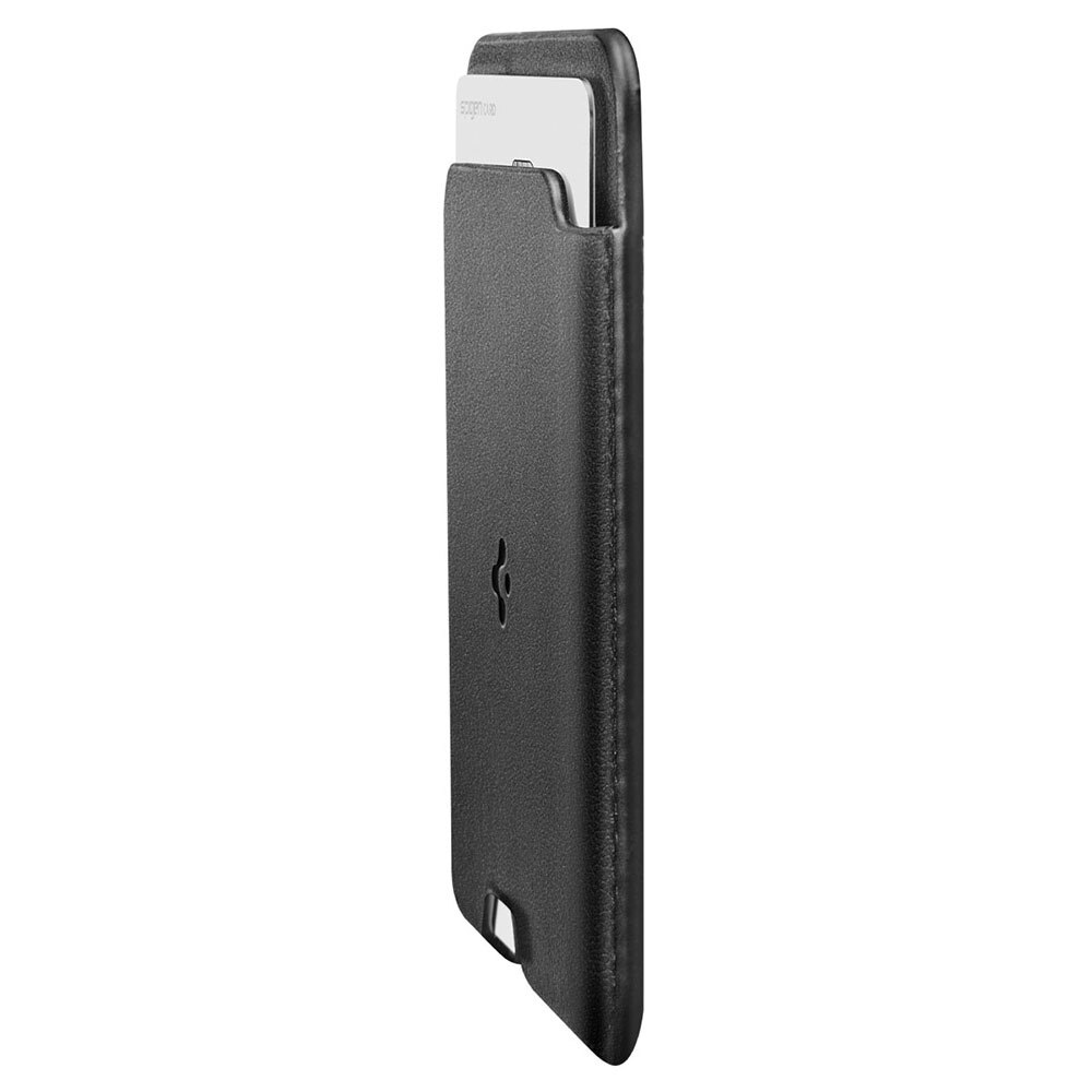 Portofel Spigen Valentinus Wallet MagFit, 5 carduri, Compatibil MagSafe, Piele ecologica, Calitate premium, Negru