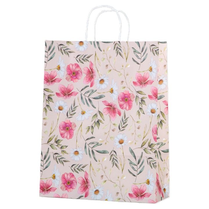 Punga - Floral - Mediu, Cu model, 22 x 20 cm