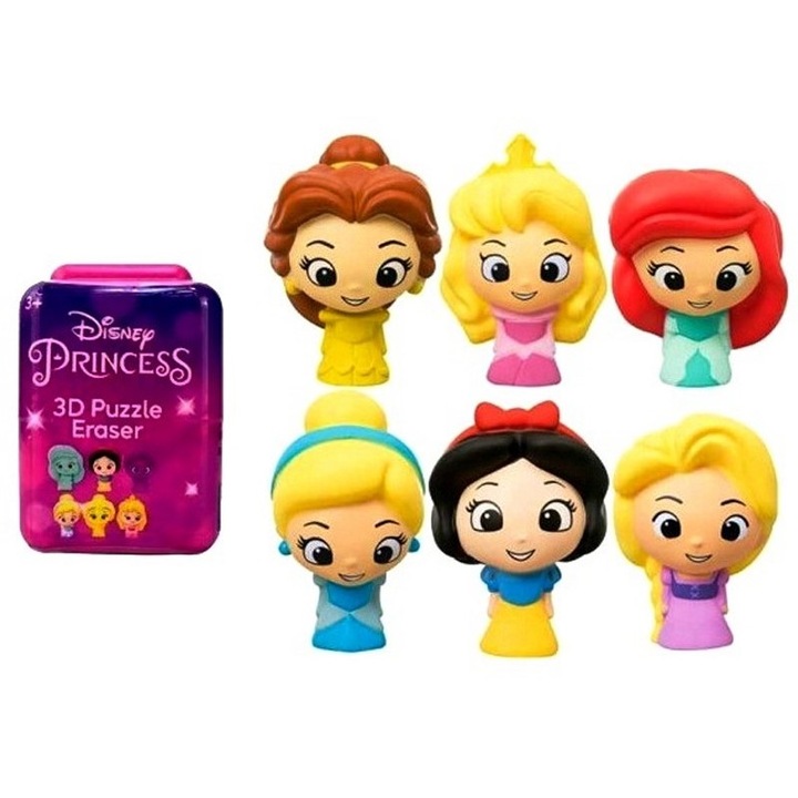 Radír Puzzle 3D Disney Hercegnő Illatos Meglepetés Baba