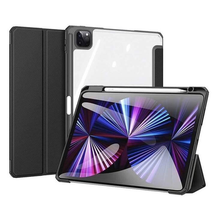 Husă cu suport pentru Pen pentru iPad Pro 11, Dux Ducis Toby Case, Negru