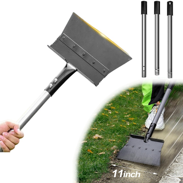 Többfunkciós kerti tisztító lapát, Bedee, 120*28cm, Könnyű összeszerelés, gyomok és gyep eltávolítására, moha kaparására, kerti szegélyek vágására, ásásra, jég eltávolítására, ágak vágására és még sok másra