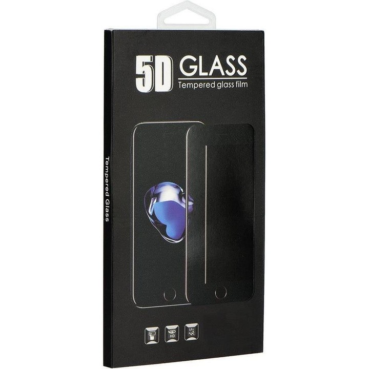 Elülső és Hátsó Üvegvédő iPhone 8/7 Plus-hoz, 3D Full Glue Glass, Fehér