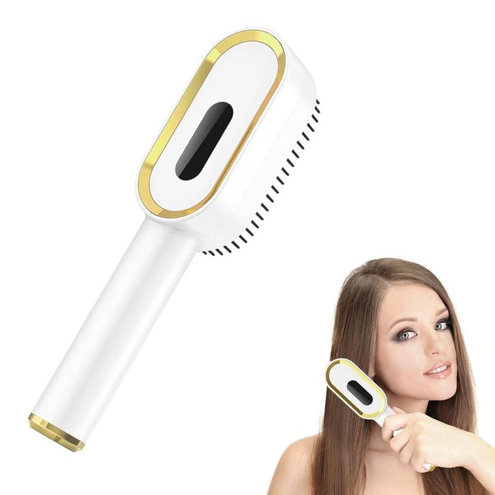 Aparat masaj scalp multifunctional 3in1 rosu albastru laser vibratie aplicator lichid USB-C