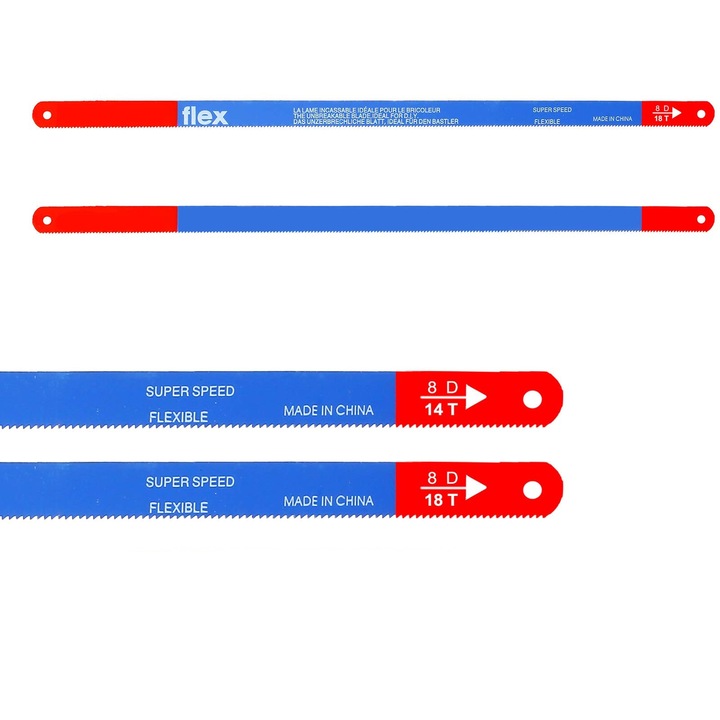 Set de 20 panze Flex pentru fierastrau manual bimetal 300mm, 10x14 / 10x18 TPI