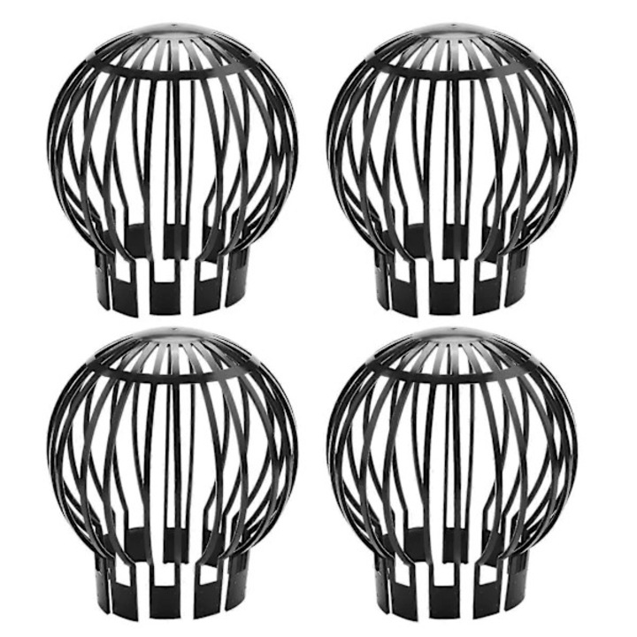Set 4 filtre capace rigide pentru jgheaburi, negru, 14x12cm