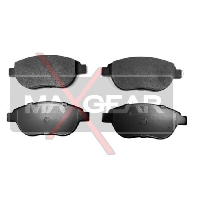 Комплект спирачни накладки Maxgear за Peugeot 307, 207, Citroen C4, 2 характеристики, черен цвят, размери 15x20cm