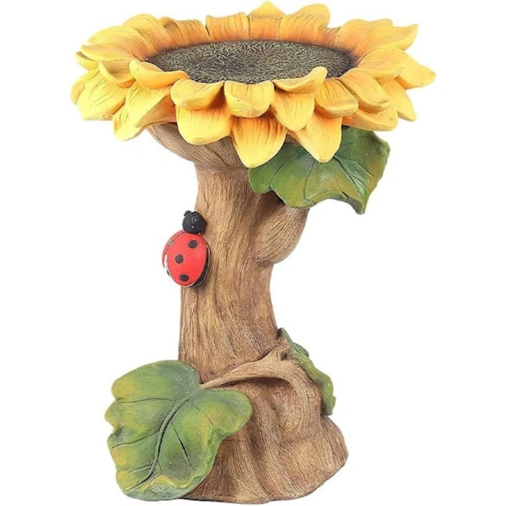 Napraforgó szobor gyanta medencével, többszínű 30x25x20cm kerti dekoráció