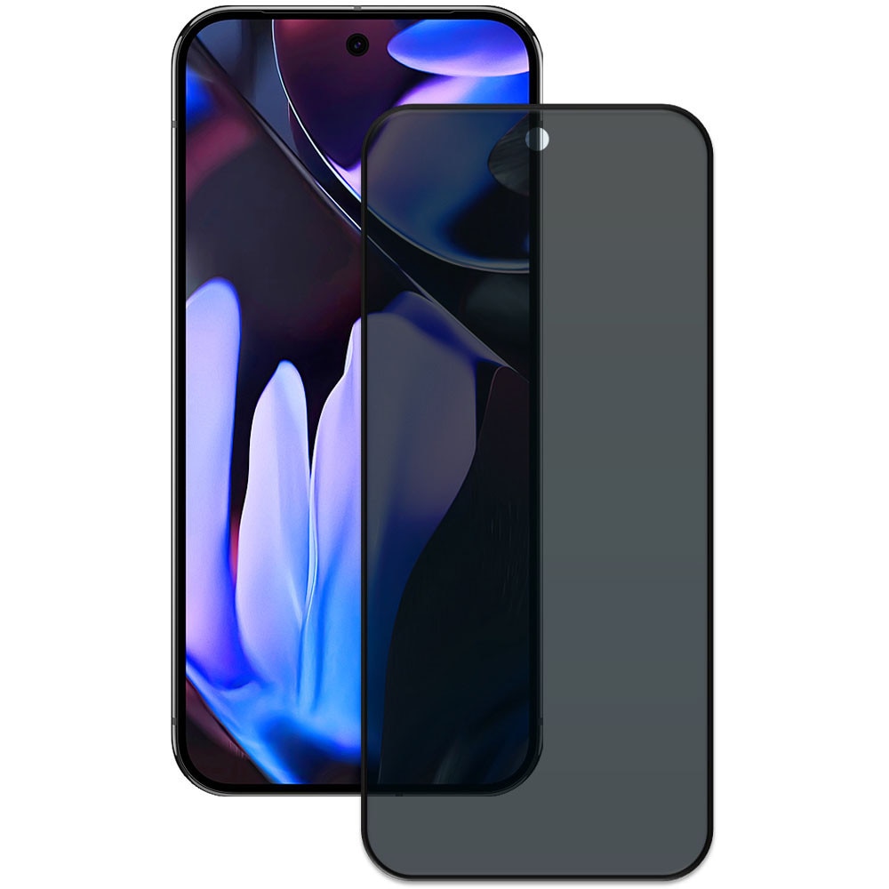 Folie din sticla securizata pentru Google Pixel 9 Pro XL, HAMSTERBOX Privacy Shield, Protectie completa ecran, Full face, Aplicare rapida, Case Friendly, Negru