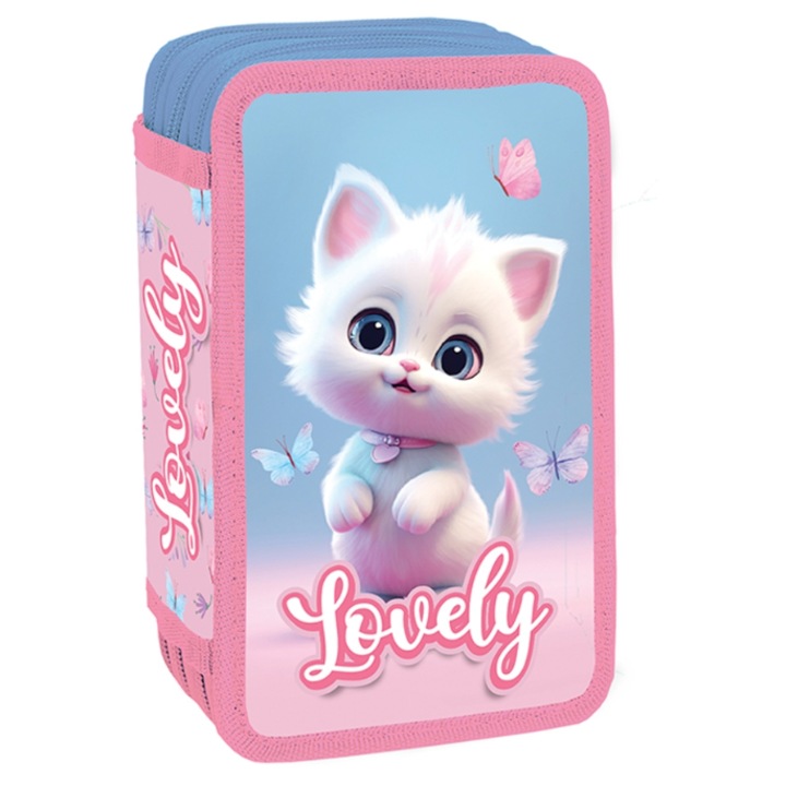 Penar echipat YOLLO cu 3 fermoare si 38 piese - Motiv Lovely, YL145