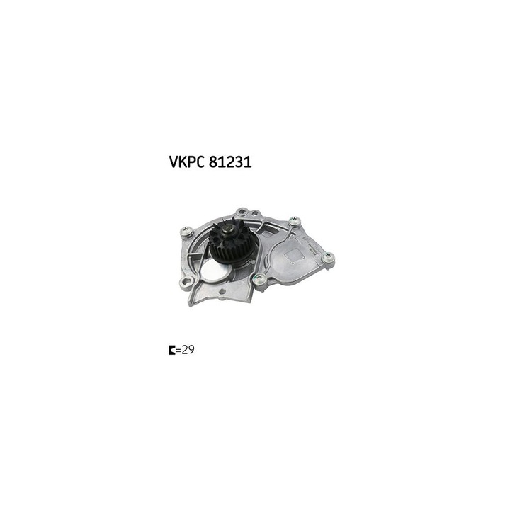 SKF VKPC 81231 autó vízpumpa, motorhűtéshez