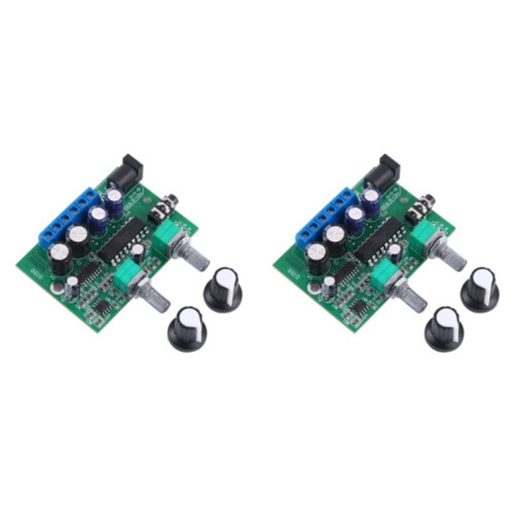 2.1 csatornás audio erősítő panel 25W+6W+6W, erős basszus, 12V, kompakt