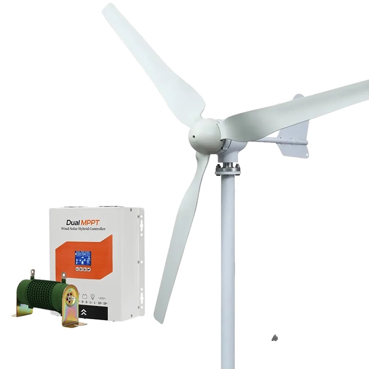 Generator eolian 5000W 24V cu control hibrid, compact, rezistent la intemperii
