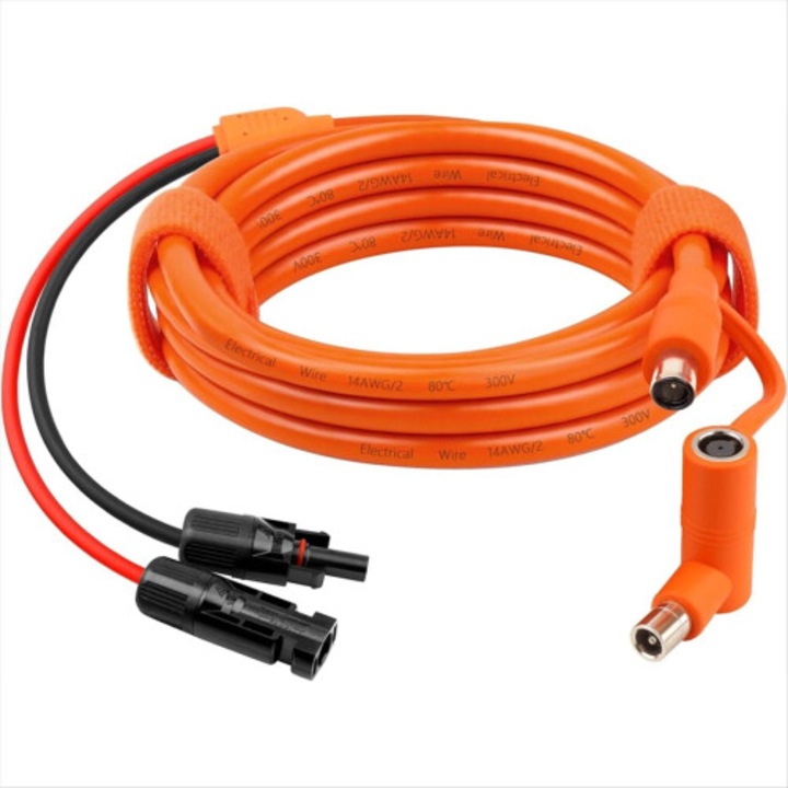 Cablu adaptor solar la DC 8mm 2m, cu conector masculin, cupru cositorit