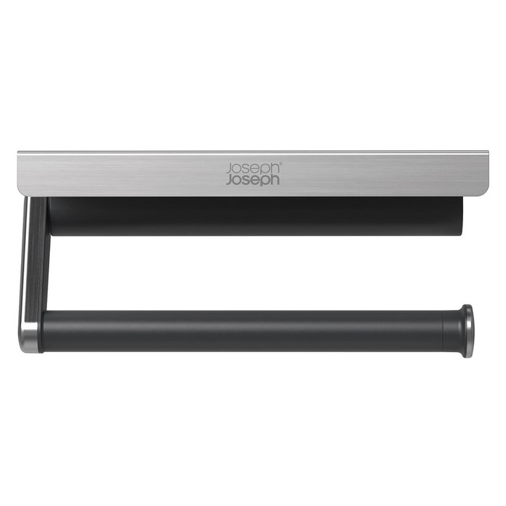 Suport prosoape hartie Joseph Joseph RollGrip, gri argintiu, 5x30.5x17.5cm