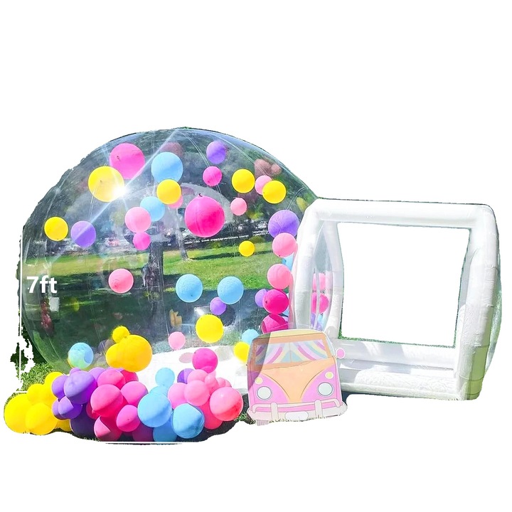 Cort gonflabil pentru joaca, 3m, PVC, transparent