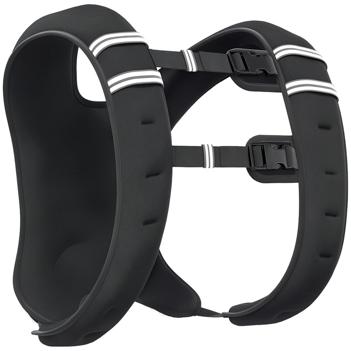 Vesta cu greutati, Vesta de antrenament, 40 x 35 cm, Pentru antrenament cardio, Talie si abdomen, Negru