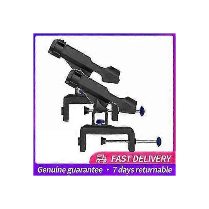 Suport lanseta pentru barca, reglabil 360°, nylon si aluminiu, 0-14cm, negru