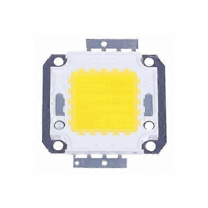 Bec LED 50W, 20 darabos készlet, meleg fehér, fém, 32x34V