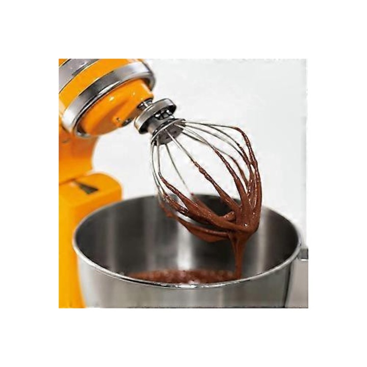 Mixer tartozékkészlet 3 darabos, dagasztókar, habverő, lapát, ezüstfehér, 4.5L