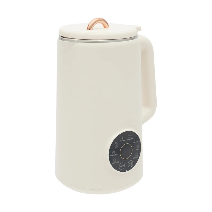 Aparat pentru lapte de soia, blender, Cald si rece, 1 l, 10 lame, 600 W, 30000 rpm, Fisa UE 220 V, Alb fildes