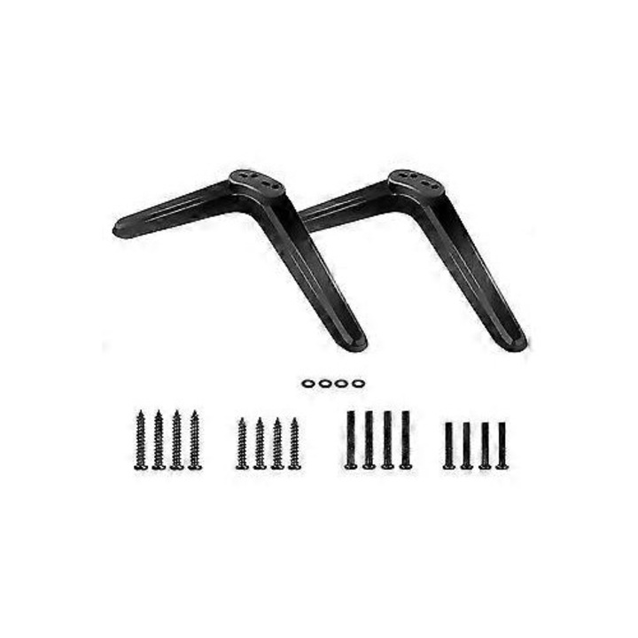 Picioare suport TV universal, negru, ABS, 36 kg, set 2 buc, 5x5cm