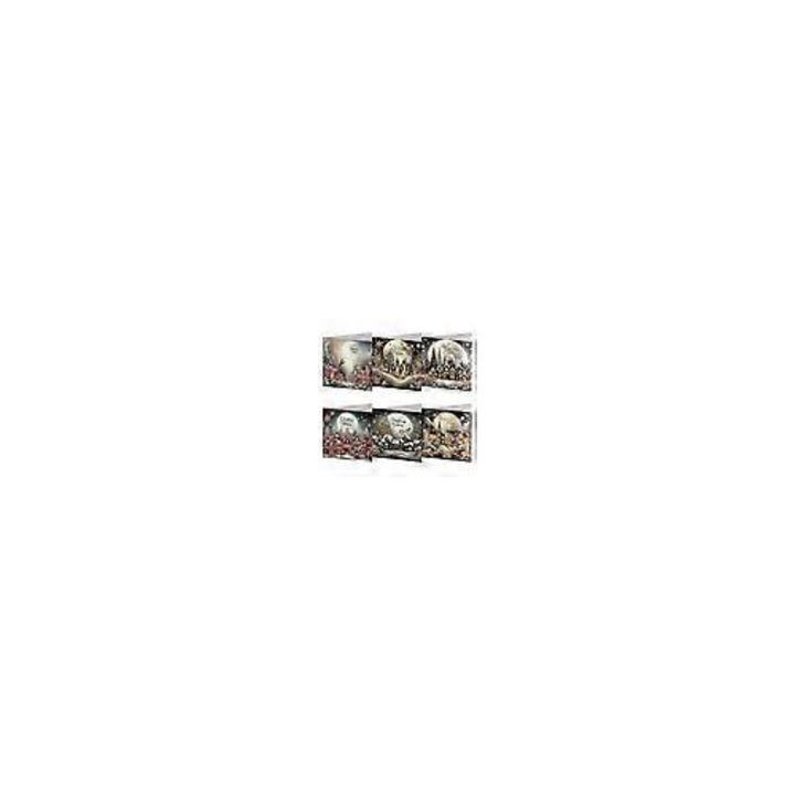 Set 6 felicitari DIY, design diamant, multicolor, 30x15cm