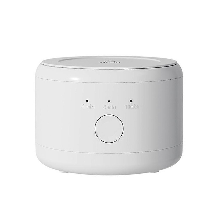 Curatator ultrasonic, aparat de curatare cu ultrasunete pentru proteze, gutiere si bijuterii, curatare rapida 3 min, rezervor din inox alimentar, alb, 1 buc