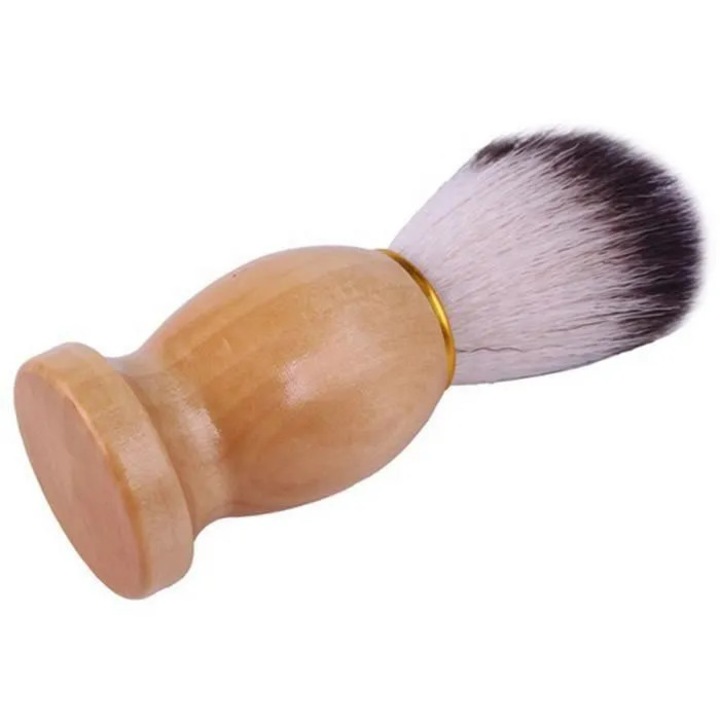 3 db borotvapamacs készlet, nylon és borzszőr, hámlasztó, fekete/barna