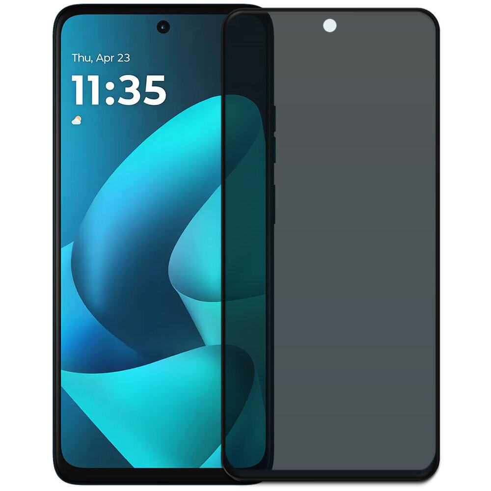 Folie din sticla securizata pentru Motorola Moto G57 Power, HAMSTERBOX Privacy Shield, Protectie completa ecran, Full face, Aplicare rapida, Case Friendly, Negru