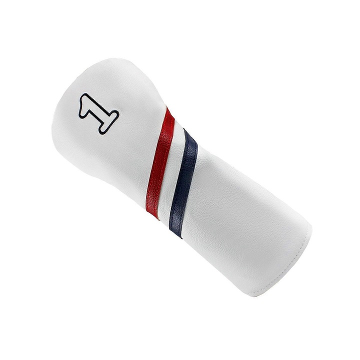 Husa protectie capete crose golf PU piele negru rosu 12.5x30cm set 1 buc