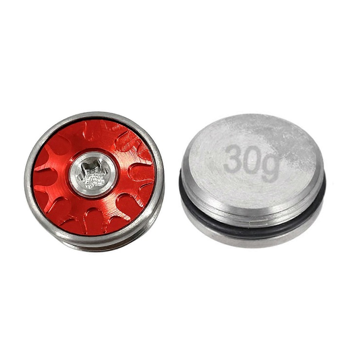Greutati metalice pentru capete crose golf set 2 buc rosu-negru 20mm 5-35g