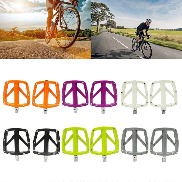 Pedale bicicleta copii, multicolor, 10.5x12.7cm, usoare, antiderapante