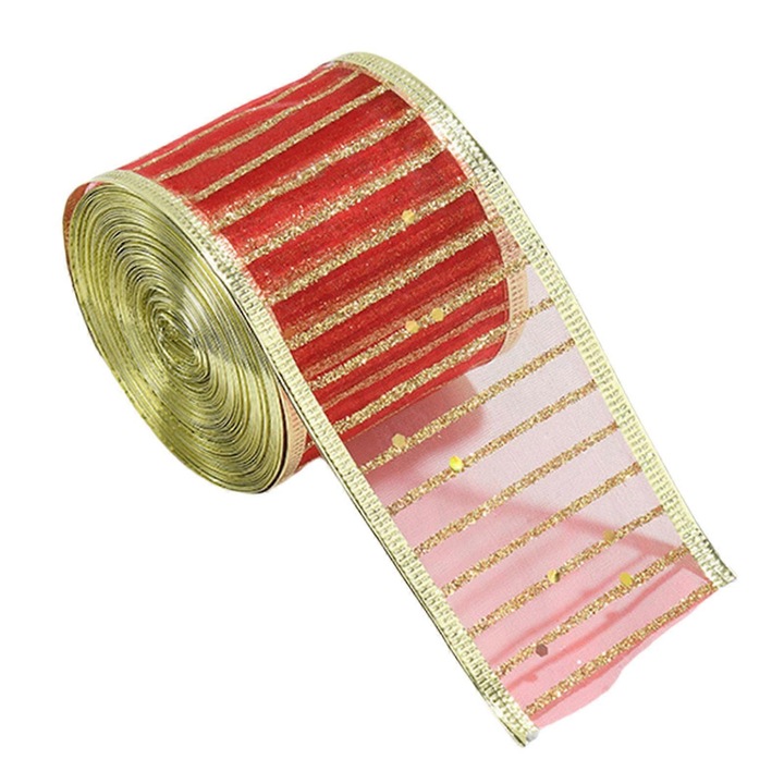 Set panglici Craciun, multicolor, poliester, 6.3x5cm, diverse marimi