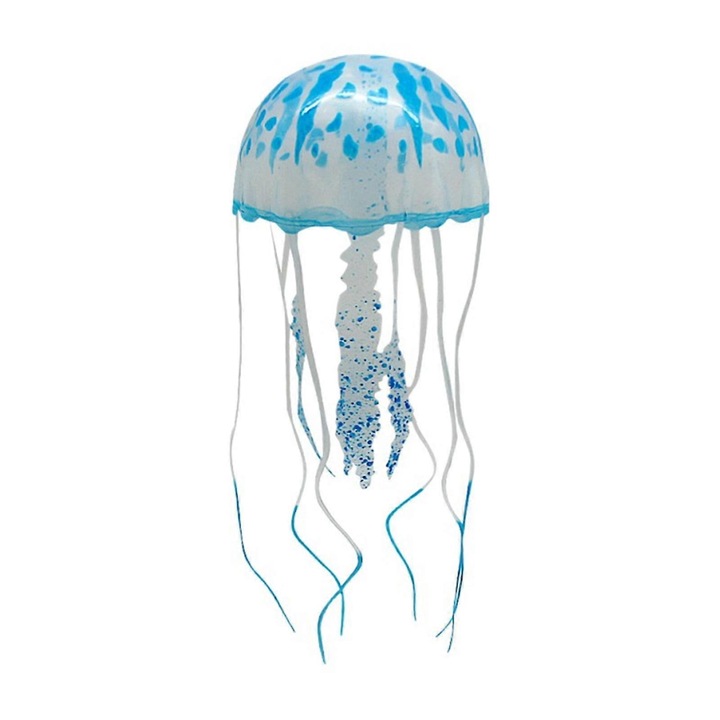 Decor acvariu meduza silicon multicolor 5x5x15cm set
