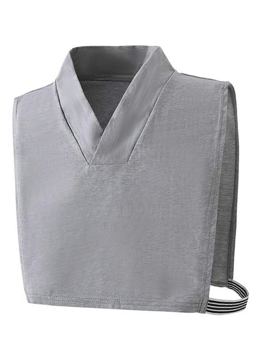 Műgallér, fekete vagy fehér vagy szürke, poliészter, dekoratív V-nyakú gallér, One Size INTL