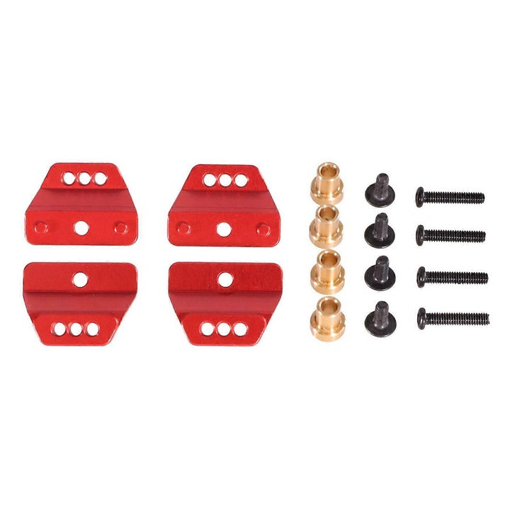Set amortizoare metalice rosu 12x8x4mm pentru masinute 1/12