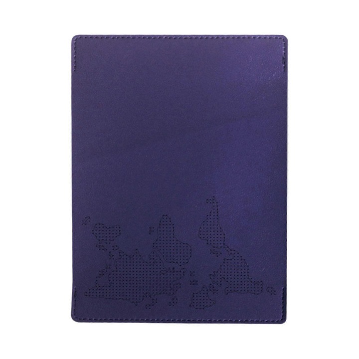 Útlevélborító hímzett térképpel, varrókészlet, többszínű, 19.5x13.5cm