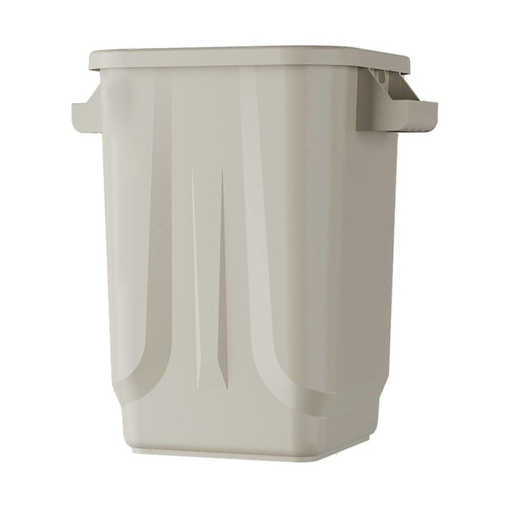Cos gunoi mare capacitate, alb lapte, 30.5x24x30cm