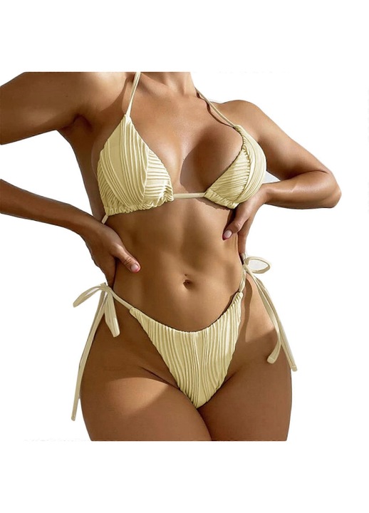 Set bikini galben, Galben