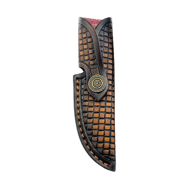 Husa cutit piele naturala multicolor 15x8cm